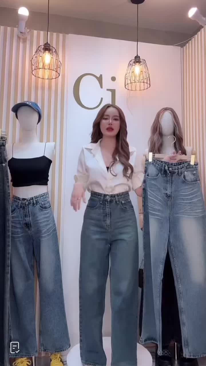 #กางเกงยีนส์ #กางเกงยีนส์ทรงกระบอก #กางเกงยีนส์ผู้หญิง #กางเกงยีนส์ขายาว