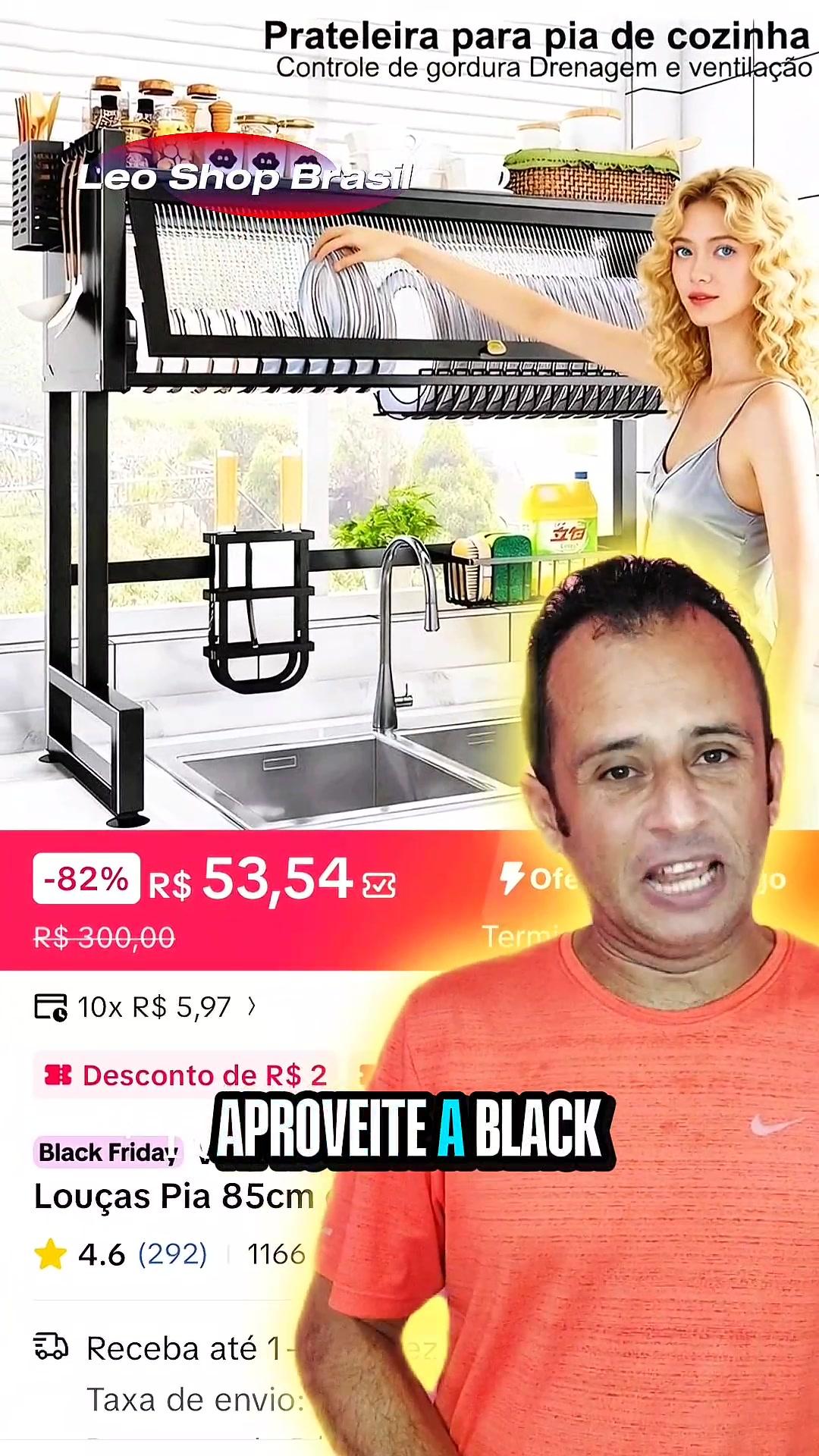 Get your Premium 2-in-1 Dish Rack in the TikTok Shop Black Friday sale and give your kitchen the organization it deserves!