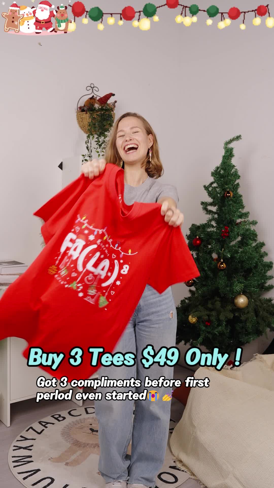 New Design Christmas T-Shirts Buy 3 Tees $49 Only !