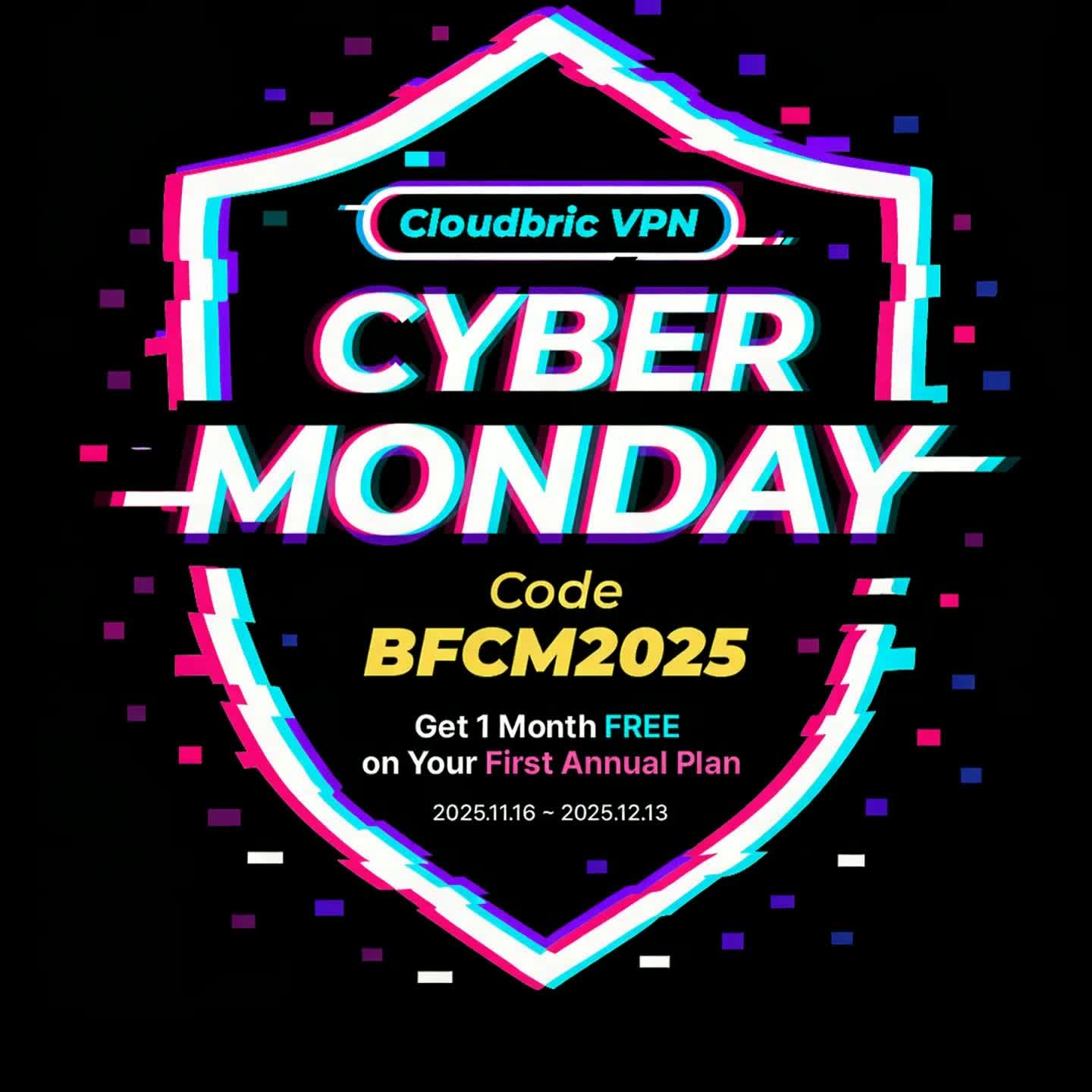 Black Friday + Cyber Monday = 1 Month Free
