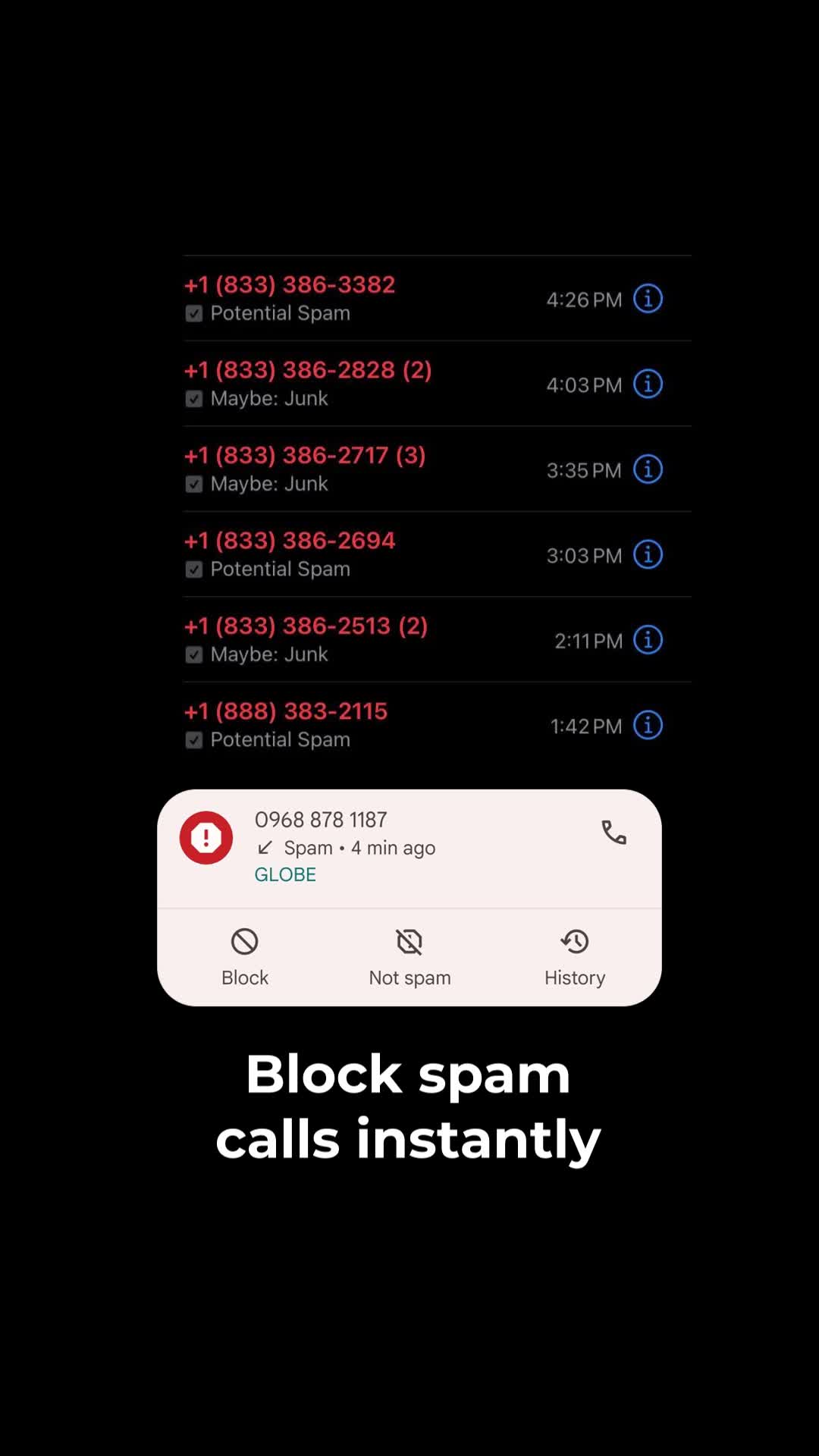 Download now to stop spam calls
