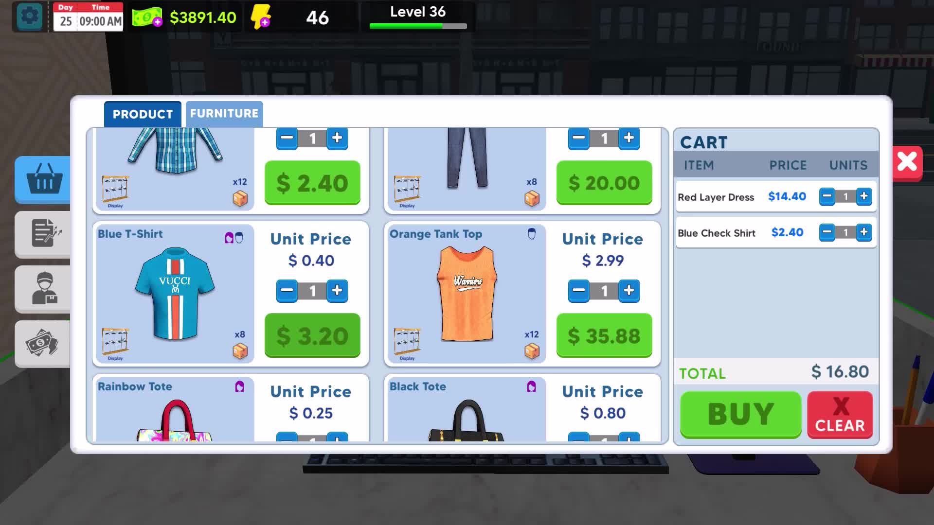Run your own Clothing Store - Play Now!