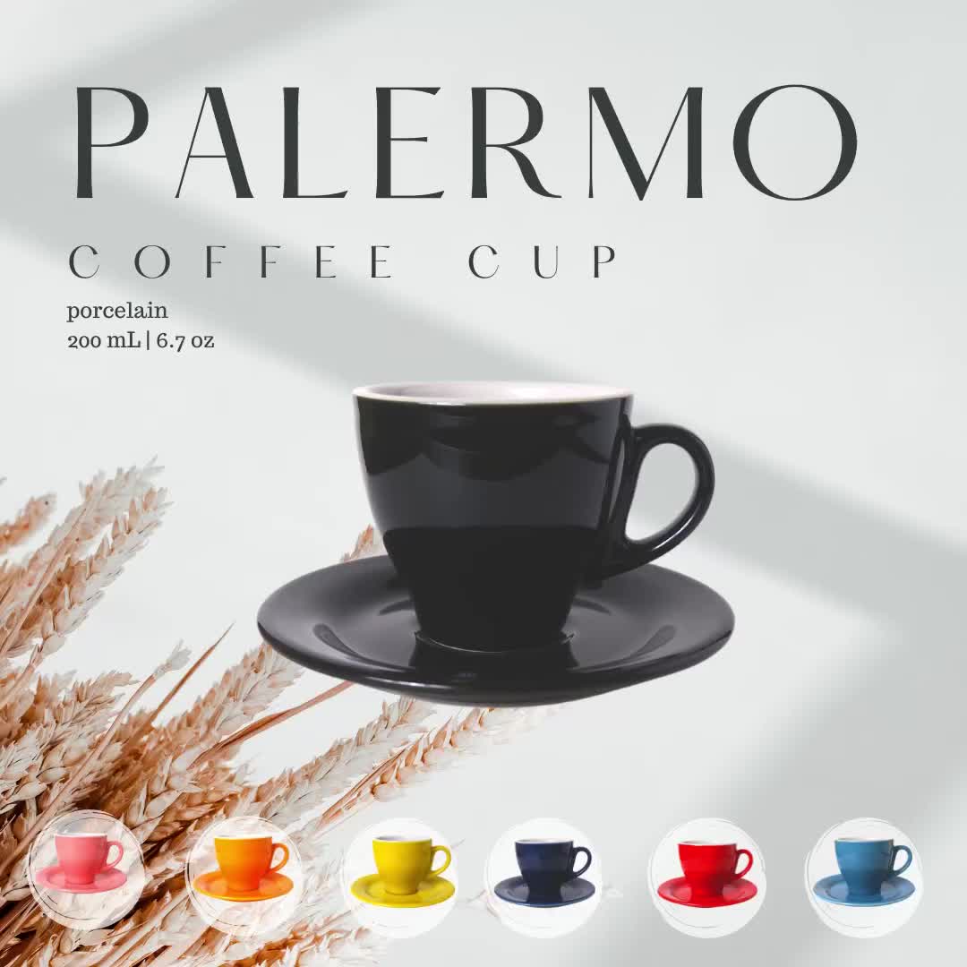 PALERMO Coffee Cup I Cappucino Cup Porcelain I Cangkir Kopi Susu