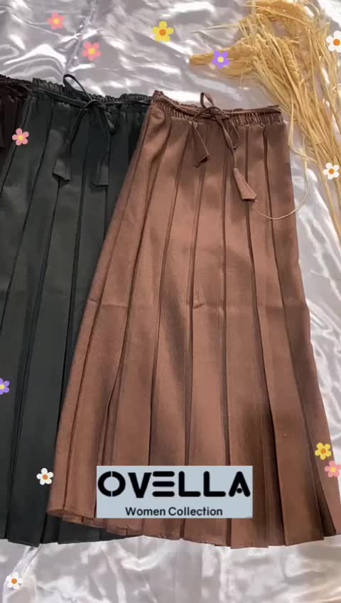 ROK PLISKET SEMI WOLL/ROK KANTOR