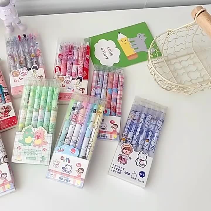 PULPEN GEL MOTIF 1 SET 6 LUCU/ BOLPEN GEL KARAKTER AT10