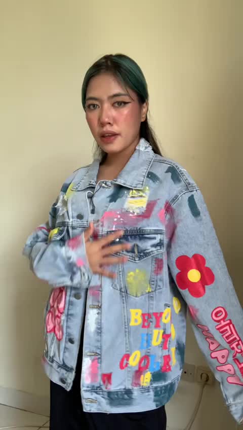 AMR Original - AMR Birthday 2582 / 528 - Denim Jacket - Jaket Jeans Oversize - Outwear Wanita