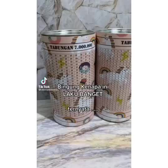 Celengan Target Custom Viral  motif UNICORN Jumbo Uang Uang Uang