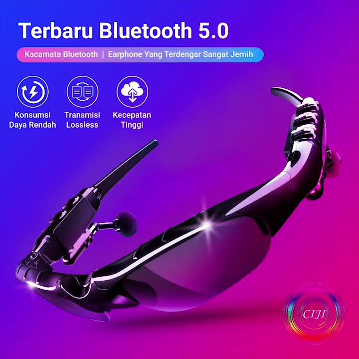 Kacamata Bluetooth Stereo Musik MP3 Haeadset - Kacamata Bluetoot mendengarkan musik dimana saja