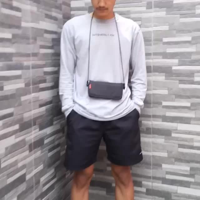 Dompet Hp Fanteus Sako Fold Wallet Pria Kartu Bahan Canvas Dan Kulit Sintesis