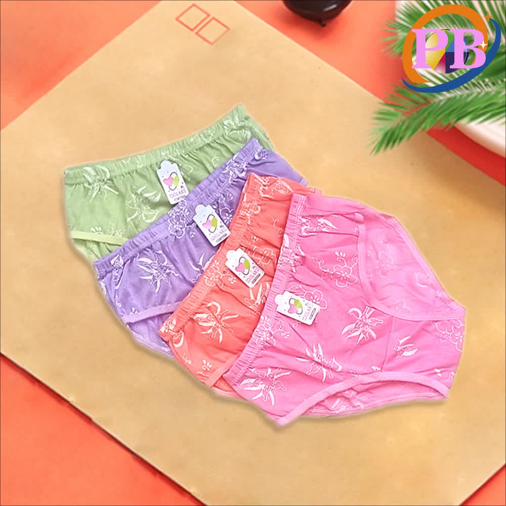 6 PCS Celana Dalam Wanita Remaja Dewasa Best Quality Katun Motif Warna Warni
