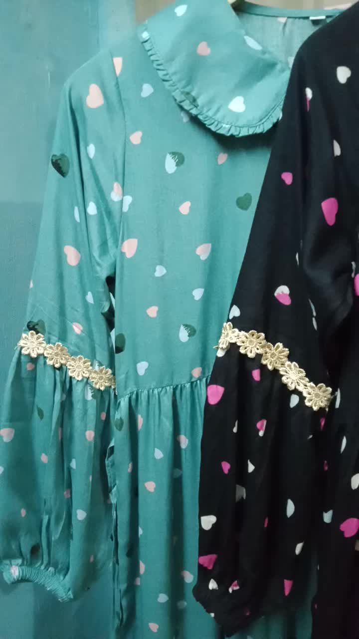 Midi Dress Dewasa Motif Love LD 100 cm dan 120 cm