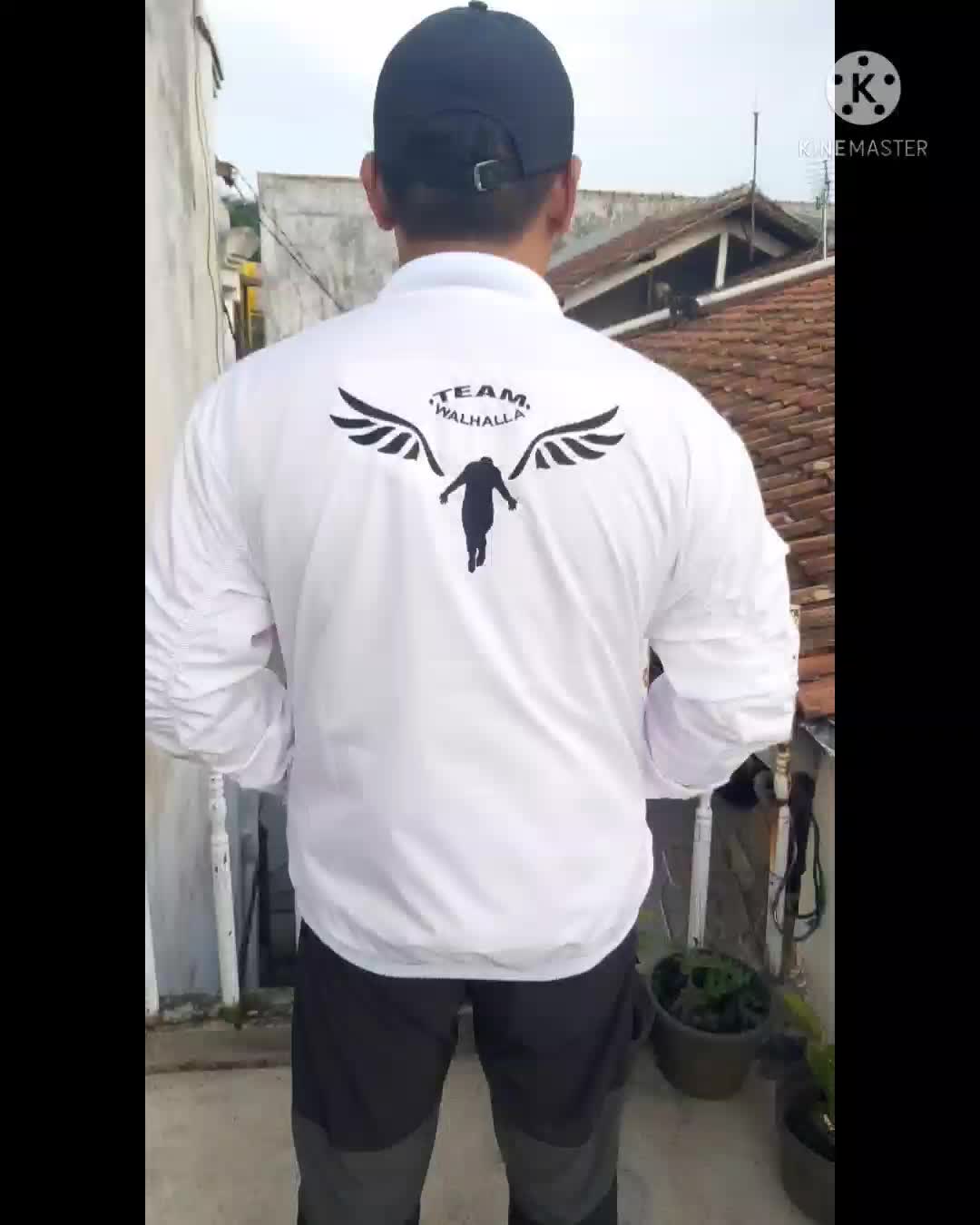 Jaket Bomber Walhalla Team Walhalla Putih M L XL XXL