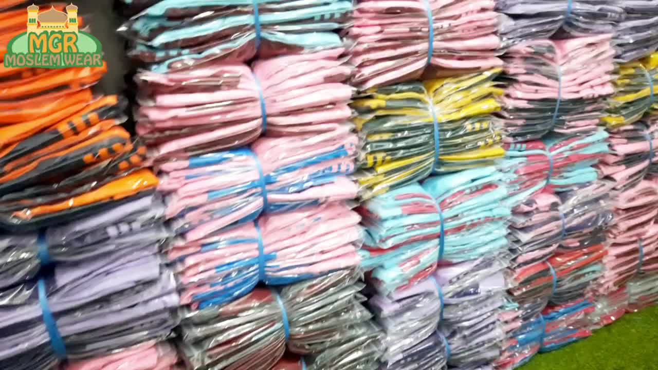 Setelan rok kaos Anak   Tunik Line Lengan panjang Muslim