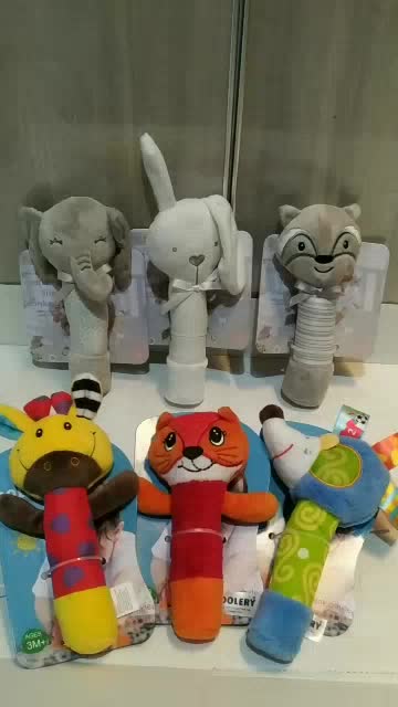 Mainan Bayi Rattle Stick Hewan Bunyi Toet Baby Plush Toys