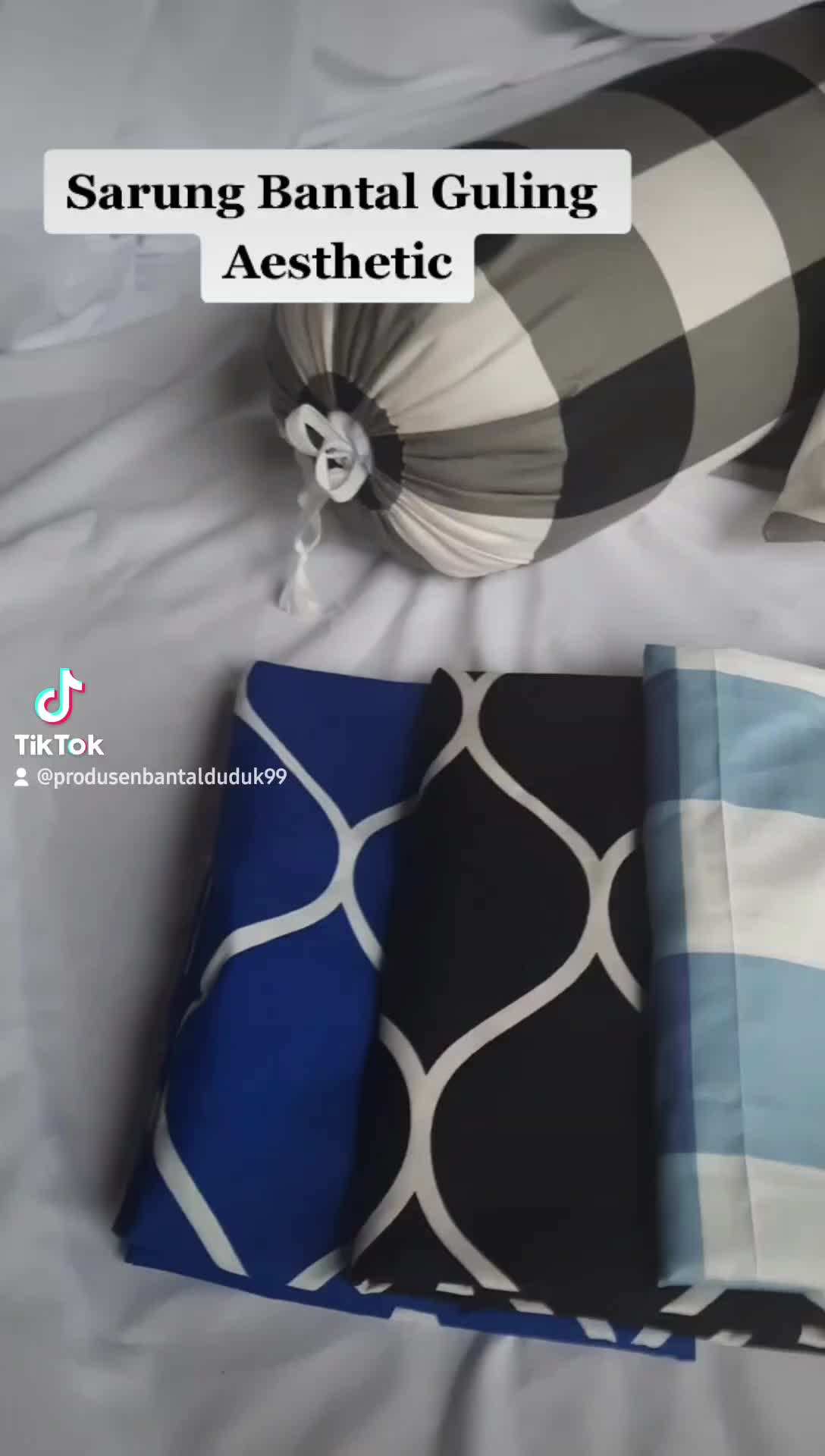 Sarung Bantal Guling Motif Aestetic Katun Resleting Katun