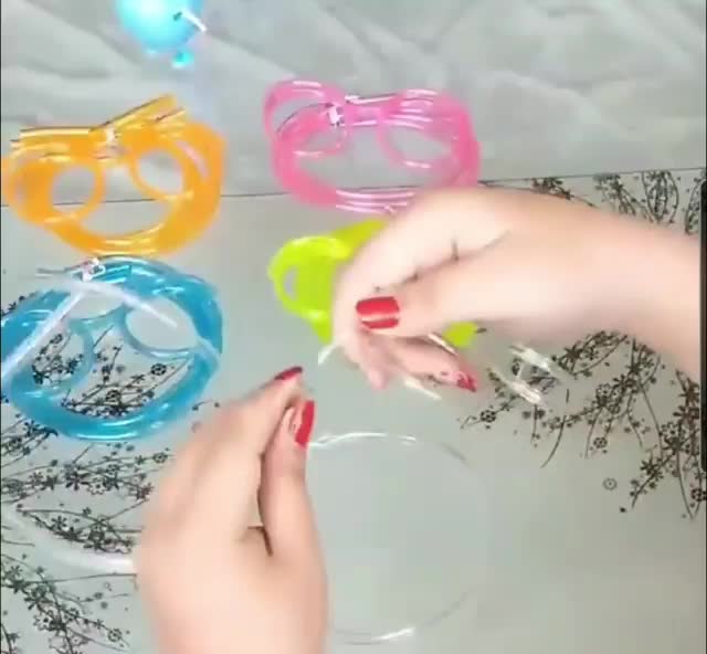SEDOTAN KACAMATA sedotan unik sedotan bening S019