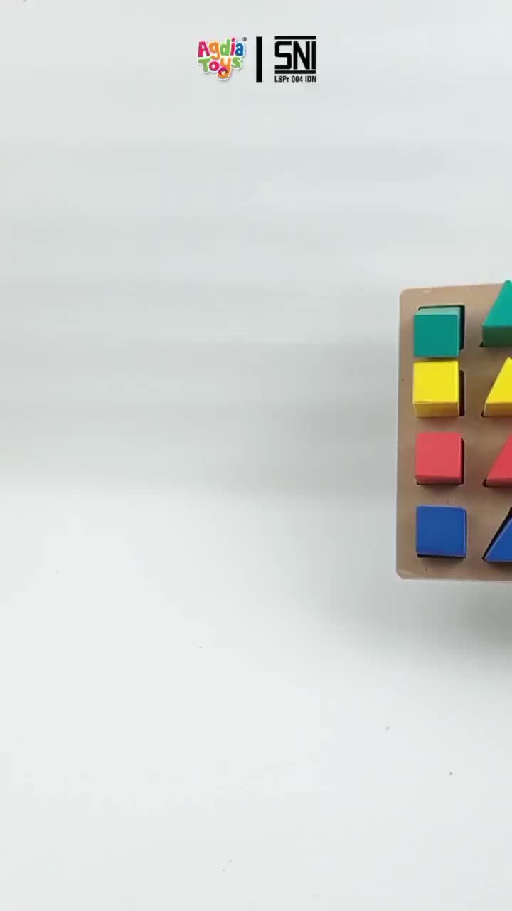 EKSKLUSIF BUY 1 GET 1 /Mainan Kayu Edukasi/  Pasak Geometri Bertingkat / Agdia Toys / 20x20x8 cm Anak Belajar