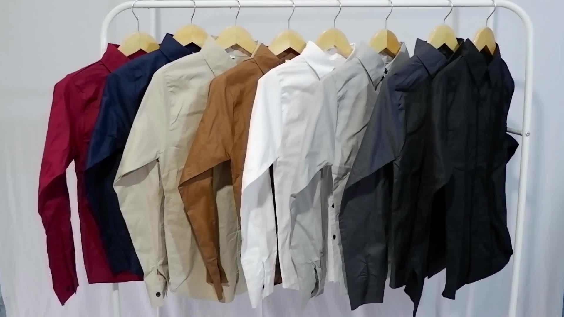 LuckyOne Baju Kemeja Lengan Panjang Katun Stretch Anak Laki Laki Usia Tanggung Hitam Putih