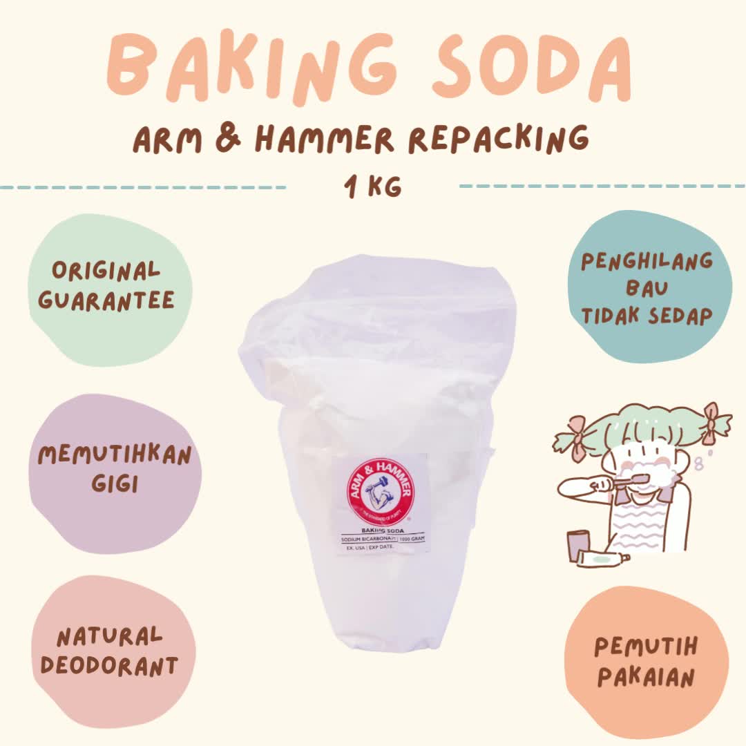 Arm & Hammer Baking Soda 1000 gram Import USA / Pembersih Keramik