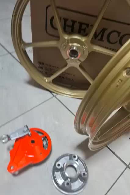VELG RACING CHEMCO BRT UKURAN 160 185 RING 17 JUPITER Z F1ZR SILVER GOLD BIRU 1 SET PLUS TROMOL