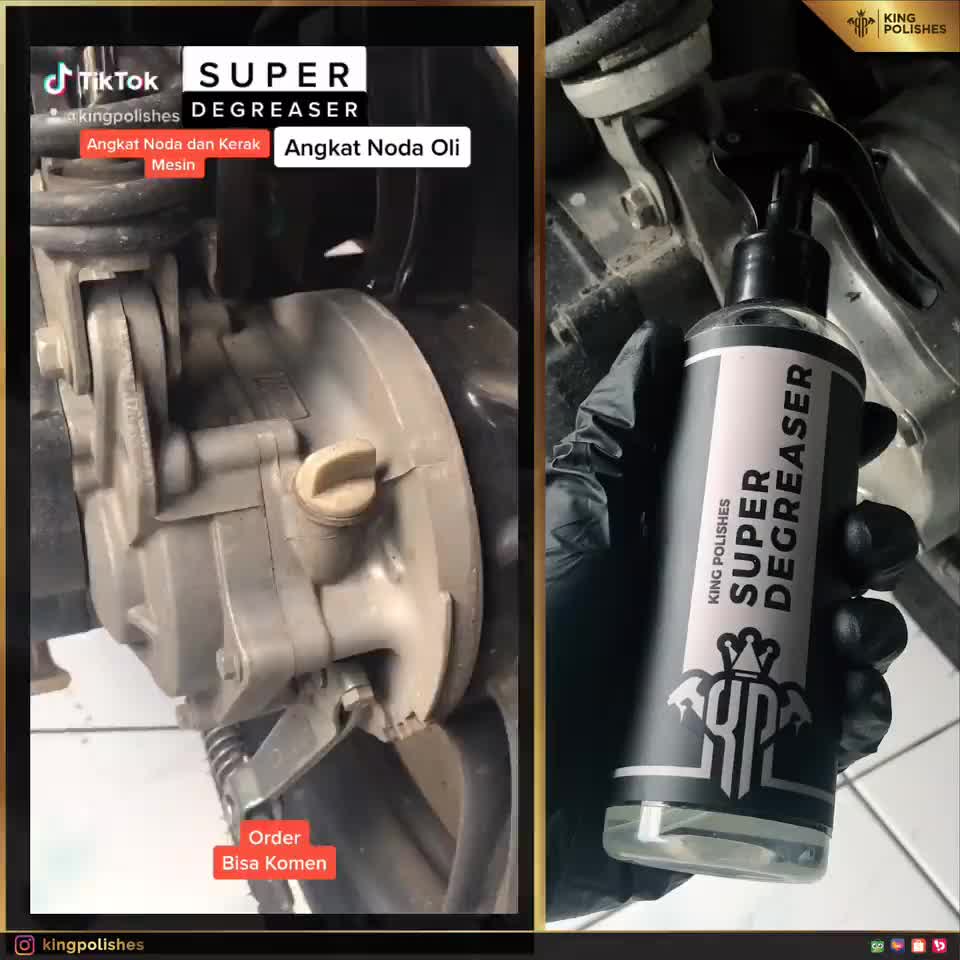KING POLISHES Pembersih Ruang Mesin Mobil Motor - Degreaser Mesin - Engine Degreaser - Super Degreaser