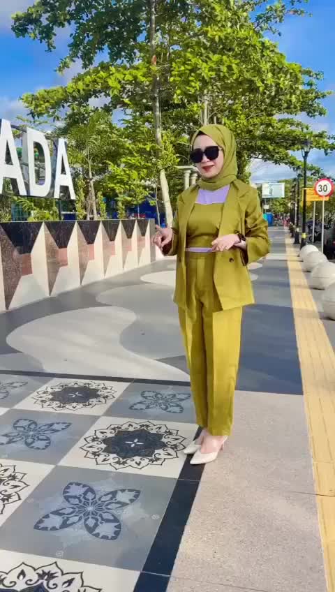 One Set Blazer 3in1 Wanita Longpants Setelan Baju Celana