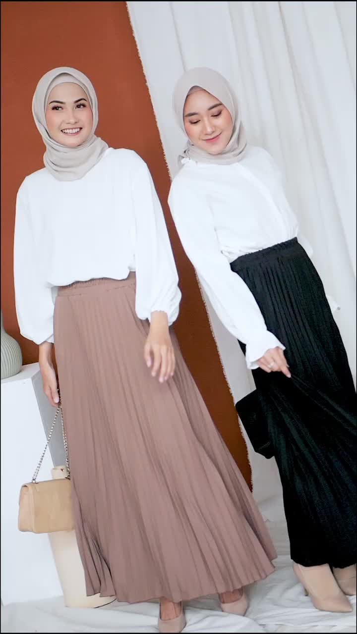 Rok Plisket Premium Flowy Mayung Full Karet Hyget Polos Basic