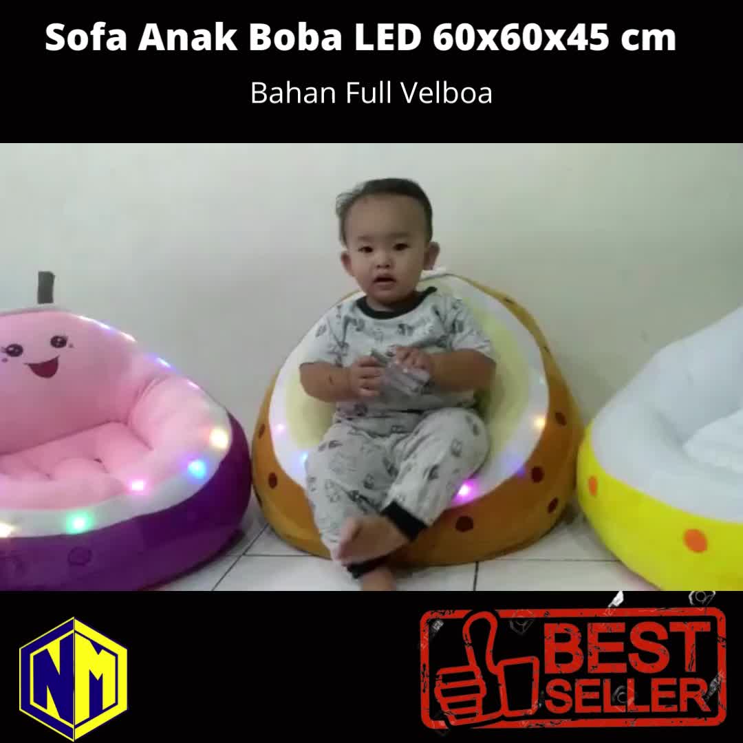 Sofa Boba Sofa anak Sofa anak boba LED Glowing in the dark (TOMBOL ON OFF nya terletak DISEDOTAN ATAS) Bantal