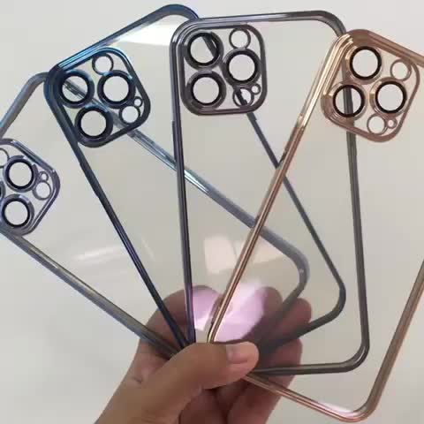 Ntzen CASE SQUARE GLASS LENS Chrome Compatible for iPhone 11 12 13 Pro Max Xr Xs 7 8 Plus Cover Casing