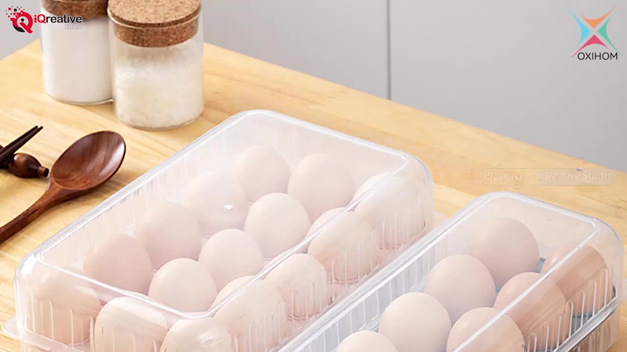 Oxihom Tempat Telur Kotak Telur Penyimpanan Telur Egg Box Plastik