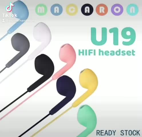 AIKOSIA Handsfree U19 Macaron / Earphone Macaroon Matte Color Hifi Extra Bass
