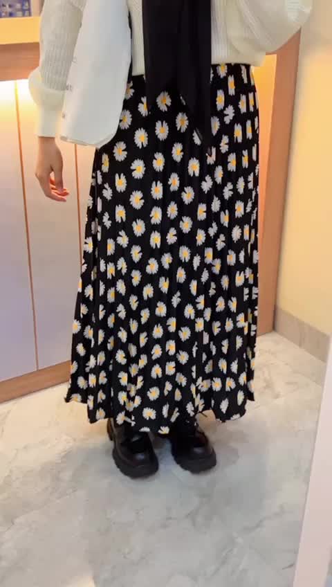 Lily Set Rok Sweater Crop // Korean style Satu Set Rok + Sweater // Over Size Polos