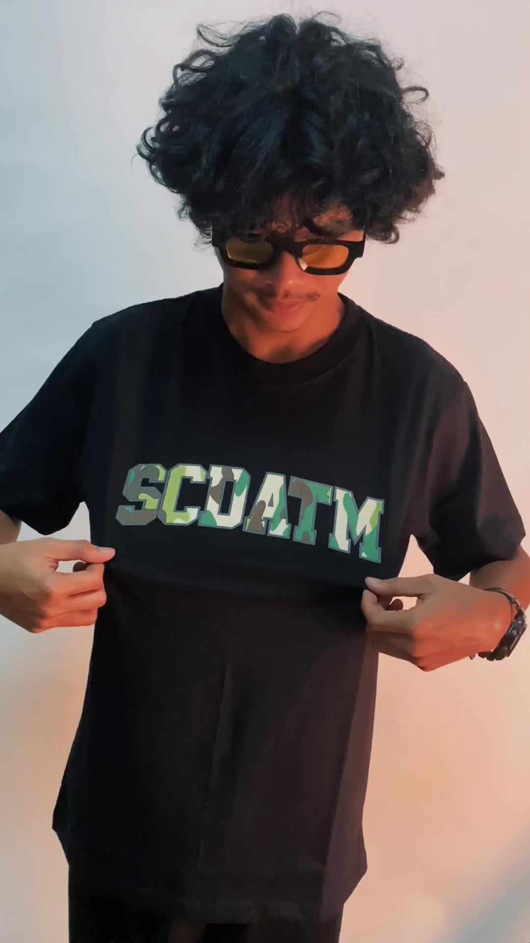 SCDATM - Tshirt Black COLLEGE series kaos pria cotton combed 24s platisol skena baju hitam (TS-CLG )