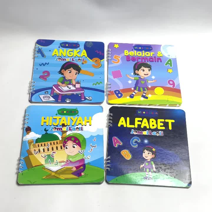 Buku Aktivitas Anak Wipe & Clean Angka Alfabet Untuk Anak PAUD/TK Bisa Hapus Tulis Ulang - Buku Belajar Anak Jendela Penerbit