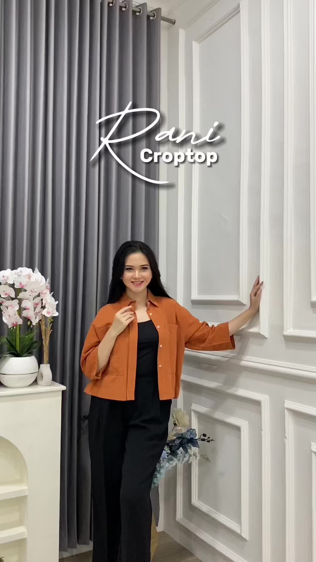 D'BUSANA Rani | Crop Top Polos Wanita | Bahan Linen Angel | Ringan Nyaman