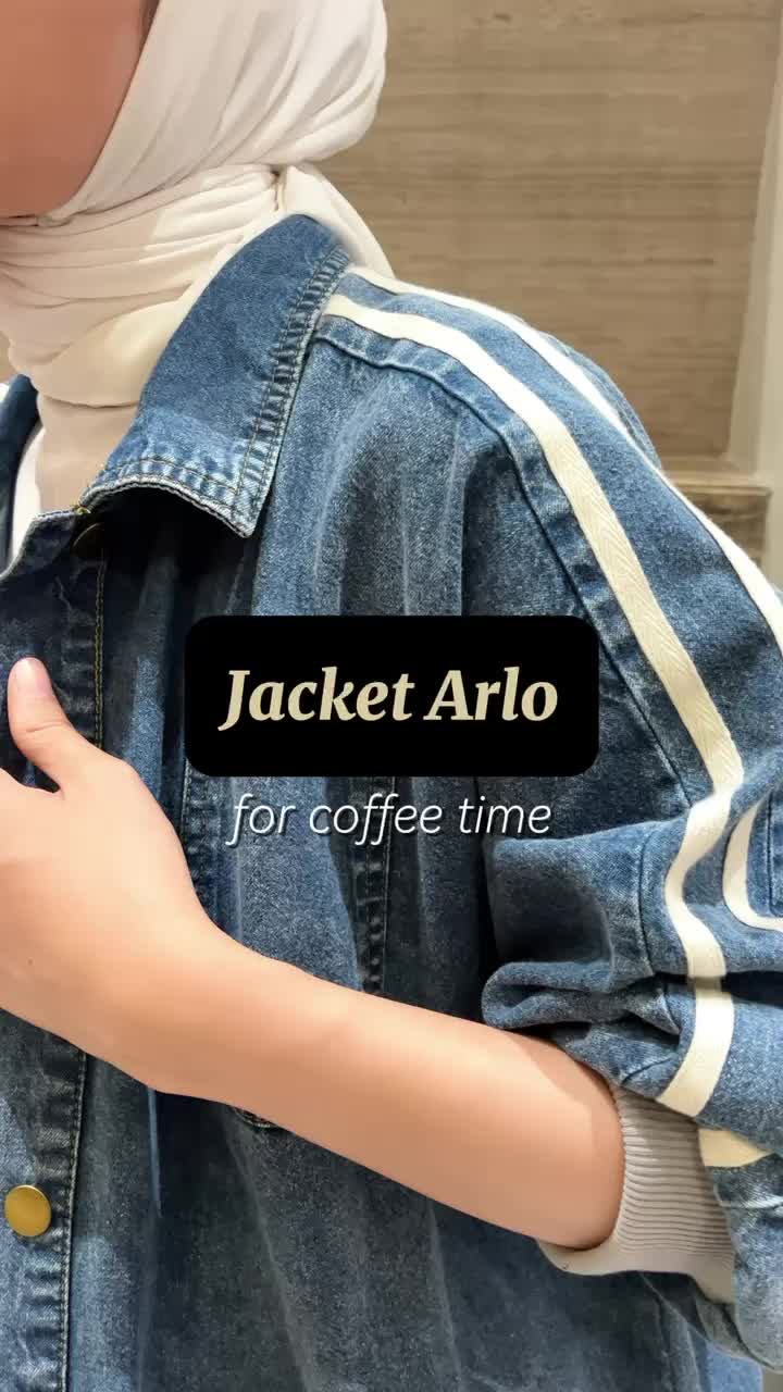 atasan Jaket Jeans wanita Oversize Arlo - jaket jeans  Outer wanita