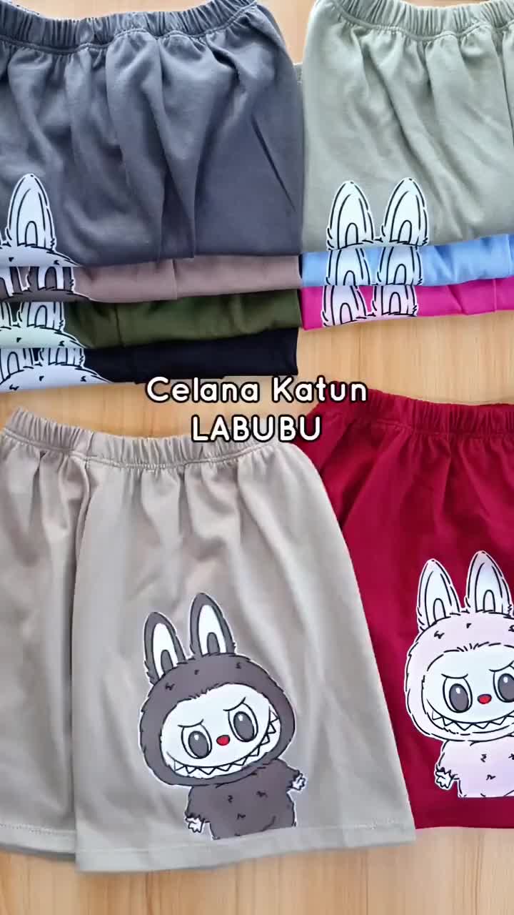 Celana Legging Anak Cewek Short Anak Labubu Celana Sot Karakter Anak Perempuan Legging Pendek Anak 1-12 Tahun Elastis Nyaman Fashion Hitam boxer  anak  perempuan kolor  anak  anak  cewek
