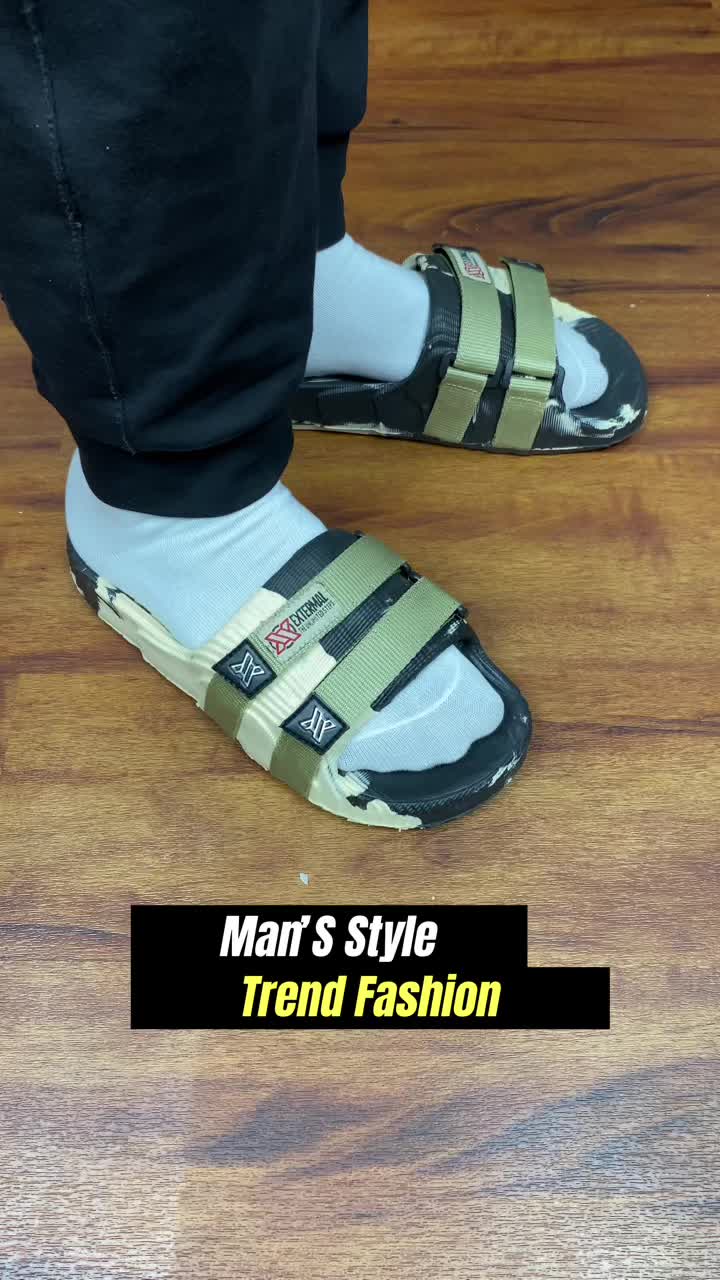 EXTERMAL - Godwil Cream - Sendal slip On sandal slide Pria Selop Cowok Terbaru