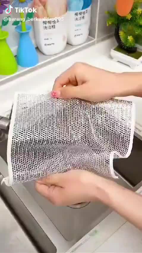 hokilah LAP KAWAT cuci piring kain cuci piring magic towel metal L010