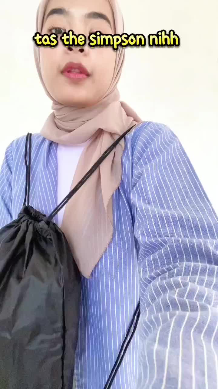 Tas Serut Sablon Dewasa - Series Aestetic - Parasut Nylon 38cm x 30cm Anti Air -Unisex Ransel futsal