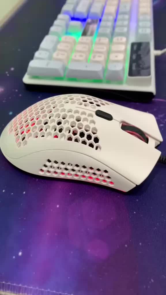 Mouse Gaming Kabel Divipard G905 Honey Comb RGB LED Light Premium Design Sarang Lebah