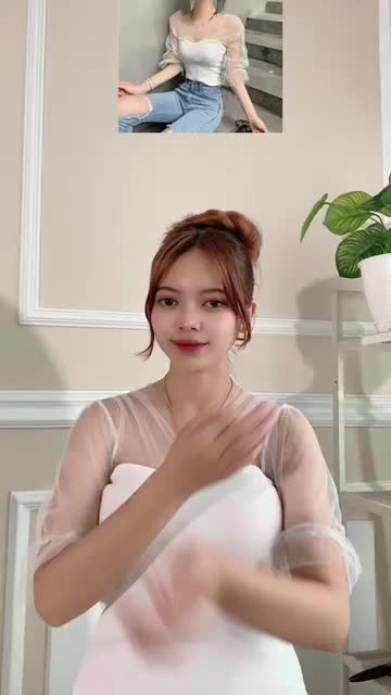 Lace crop knit top cute Atasan Wanita Cod