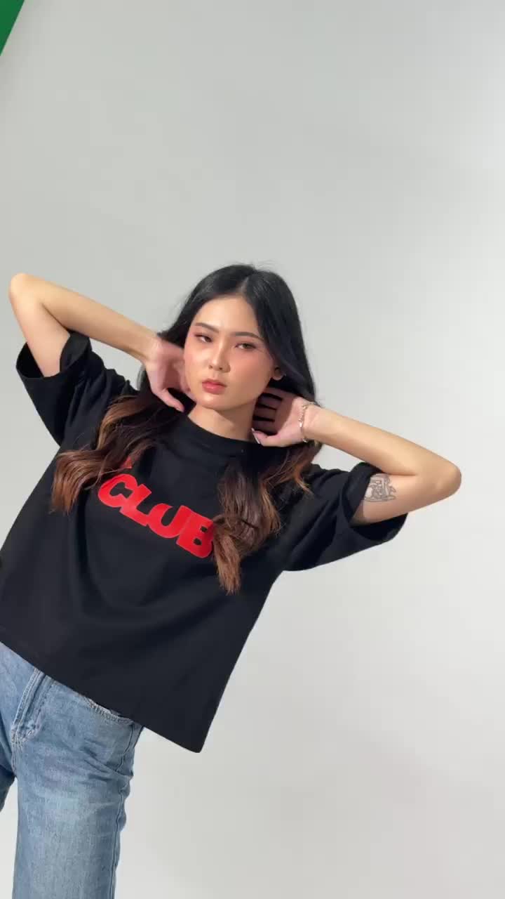 T-shirt Boxy Oversize Hitam | Aeternum Boy Club  | Katun  Combed 24s Digital Kaos