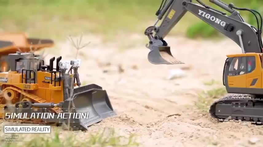Mainan RC Dump Truck Remote 11Channel Remote Control Truk Dumper Anak Baterai Asli Bergerak