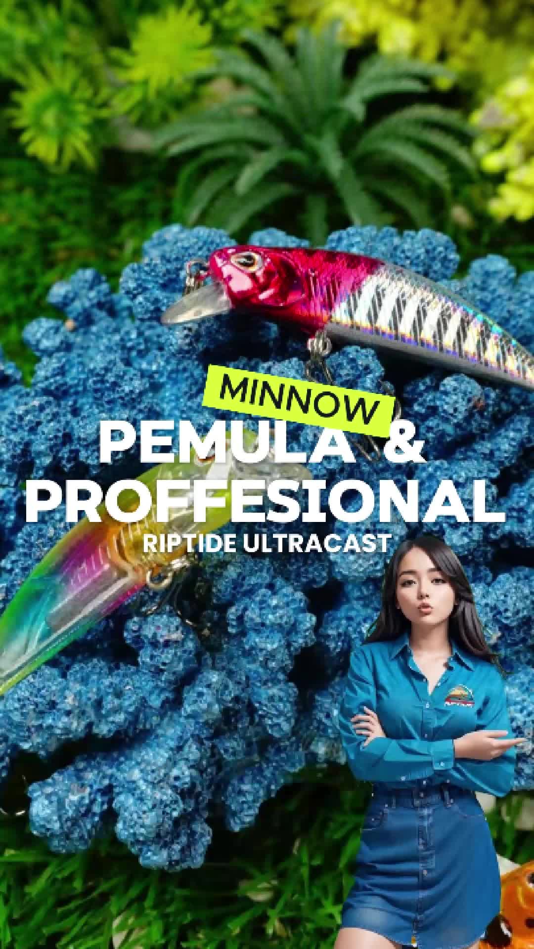 Umpan Pancing Casting Ultralight Minnow Sinking Riptide Bisma Raijin Freya Lawu Andeman Ultracast Berat 5.3 Gram 5.1 Gram 5.2 Gram 16.1 Gram Casting Kakap,Hampala,Toman,Trevally,Barramundi,Tarpoon,Mangrove Jack