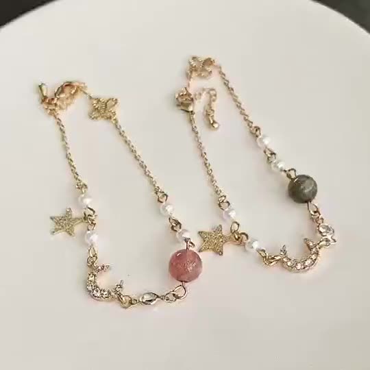 Gelang Bulan Bintang Planet Cassandra bulan bintang Alloy Paduan