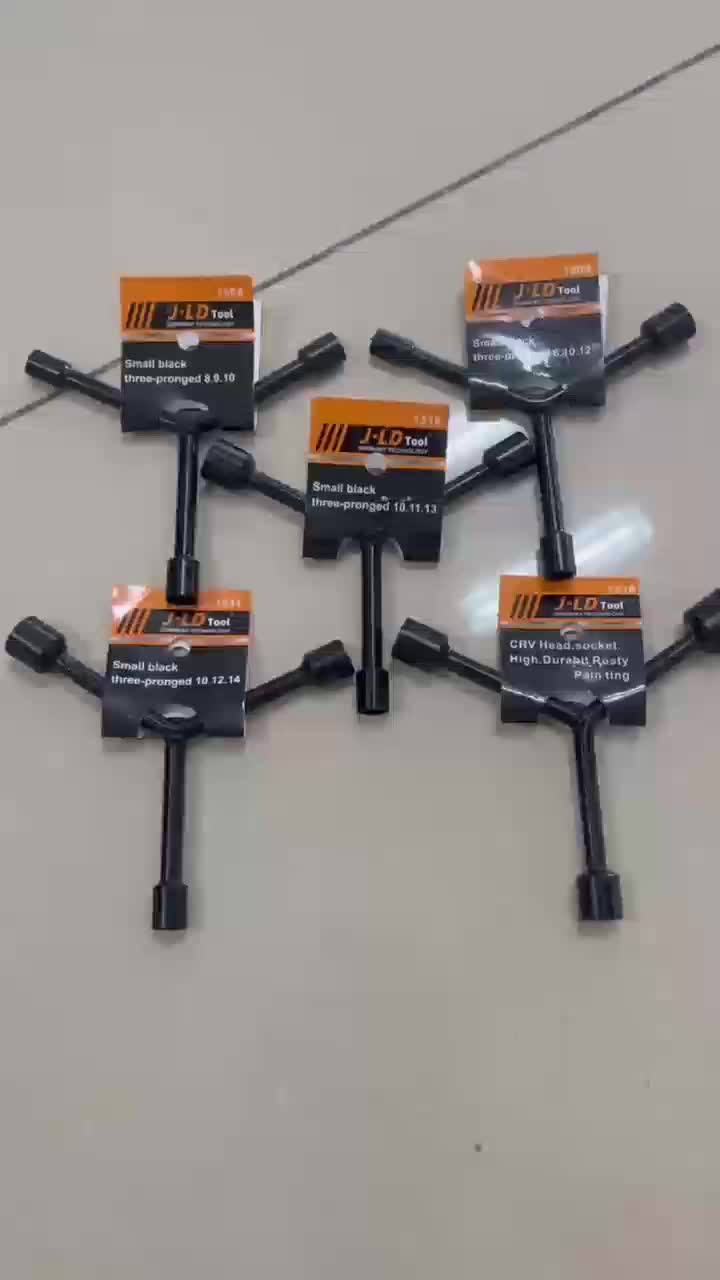 JLD Kunci Hitam Sok T/Sock Y Ukuran 8-17mm Chrome Vanadium Cr-V Full Set Alat Perkas Kunci Sock Y