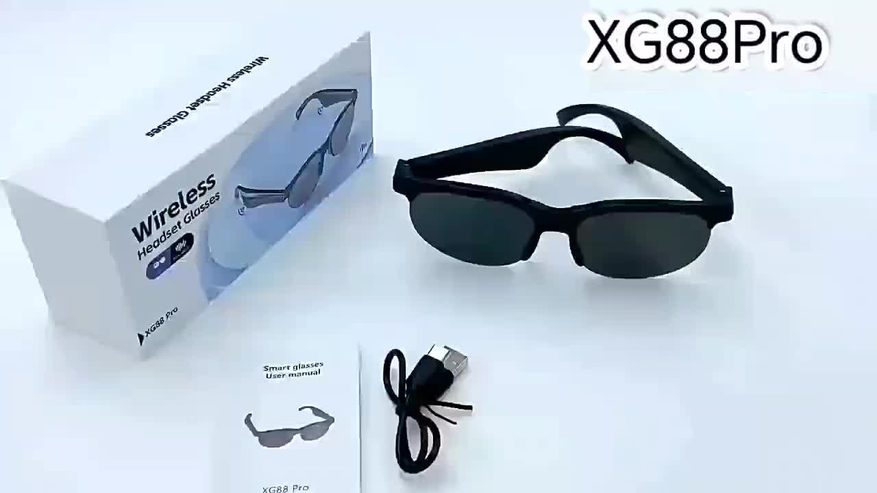 Kacamata surya XG88pro Built-in Speaker Music Call Smart Glasses BT5.4 Wireless Headphone Untuk Pria Wanita