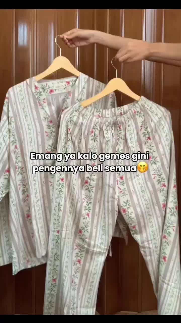 FIRSTLOCK baju tidur wanita Atasan Batwing lengan Pendek bawahan celana pendek Ld120 Ld130 baju tidur wanita jumbo piyama wanita jumbo Busui Friendly Rayon Viscos One Set