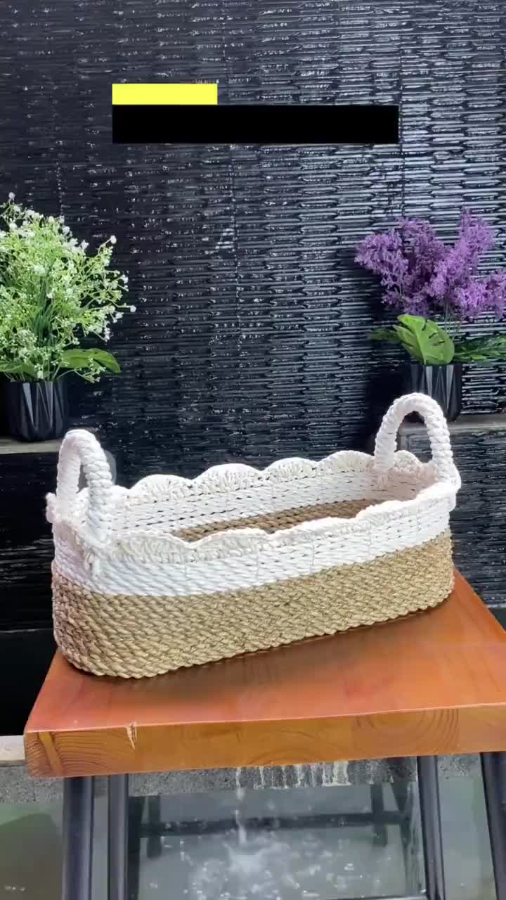 Keranjang Toples Keranjang Aqua Hampers Buah Keranjang Mainan Anak Anyaman Seagrass Kerajinan Jogja